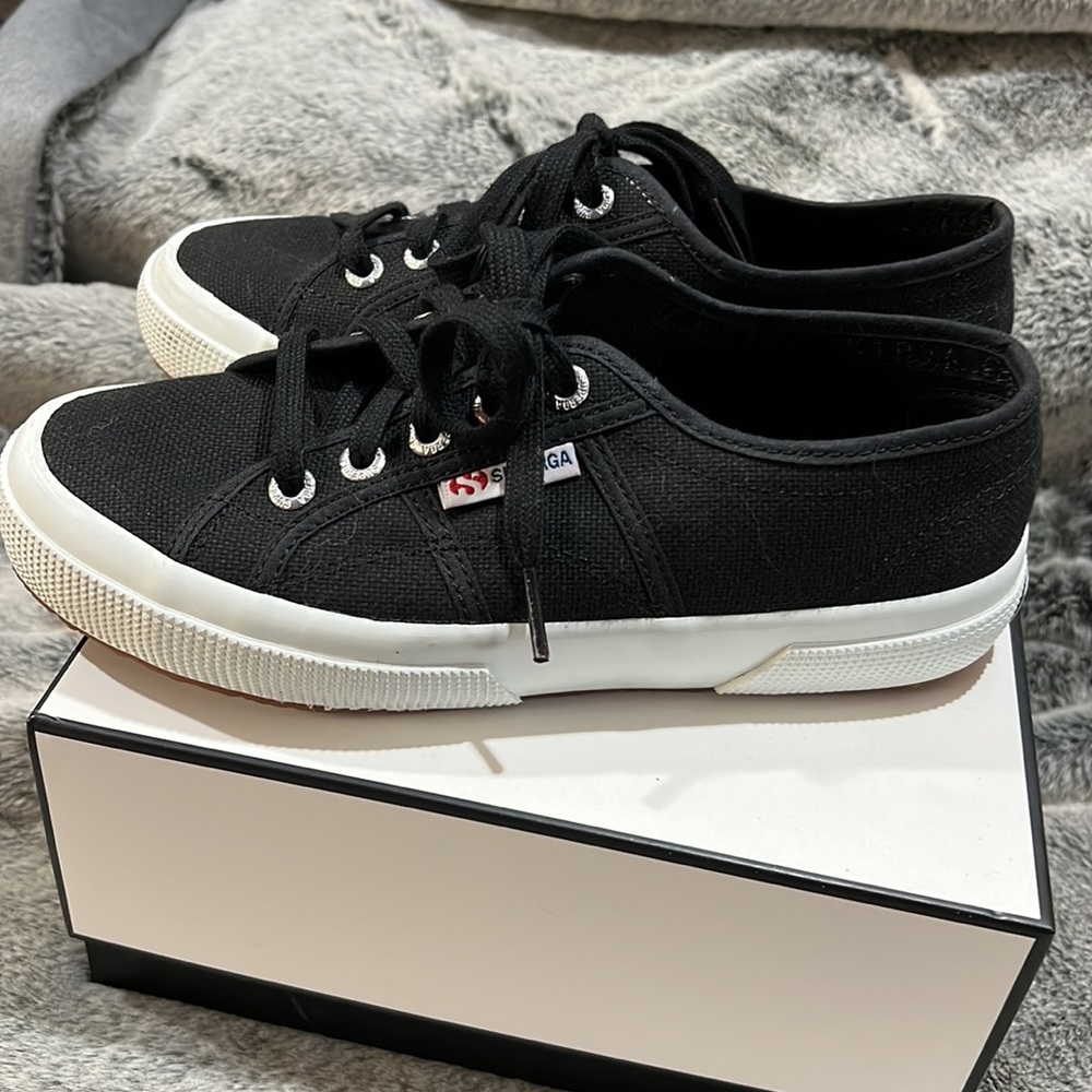 Superga Cotu Black Canvas Sneakers - Picture 3 of 6